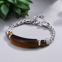 Kaplan Gözü Çelik Özel Tasarım Erkek Bileklik